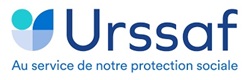 Logotipo da União para a Recuperação de Contribuições para a Segurança Social e Abonos de Família França (URSSAF)